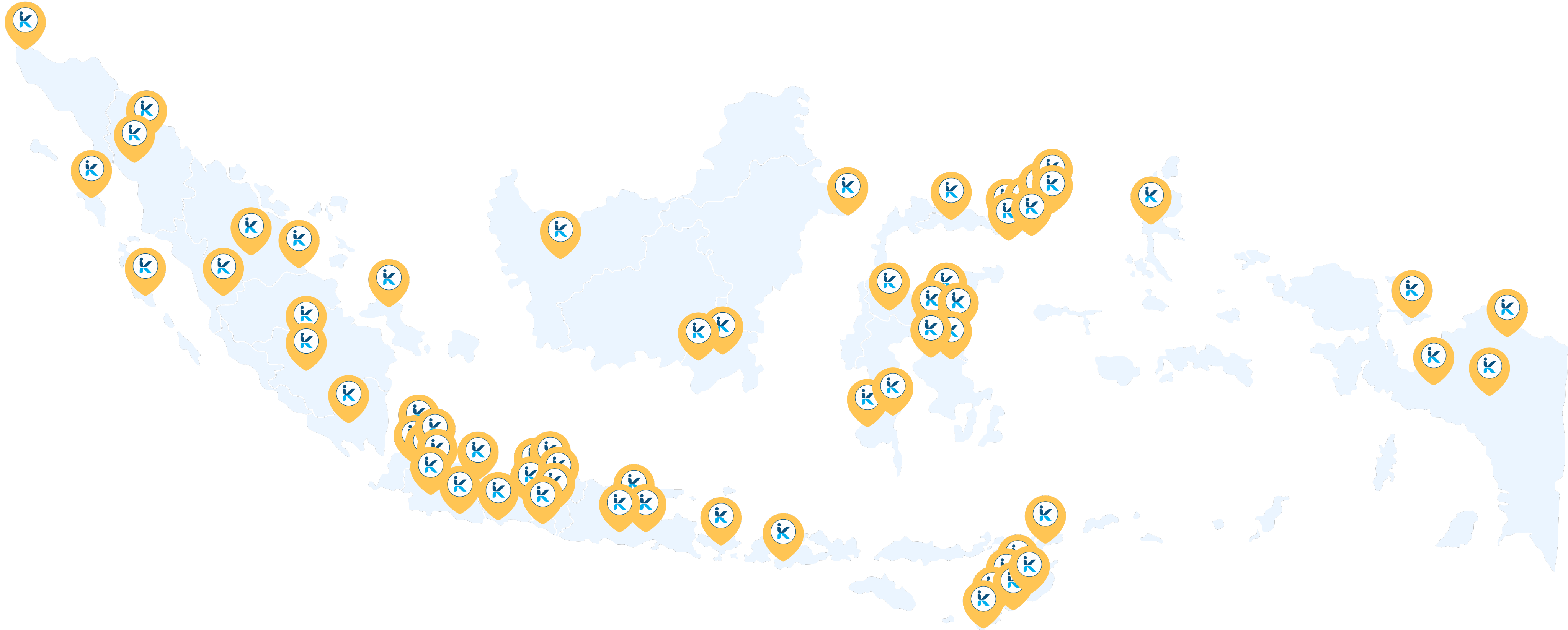 Map of Indonesia - Guru Kreator Reach