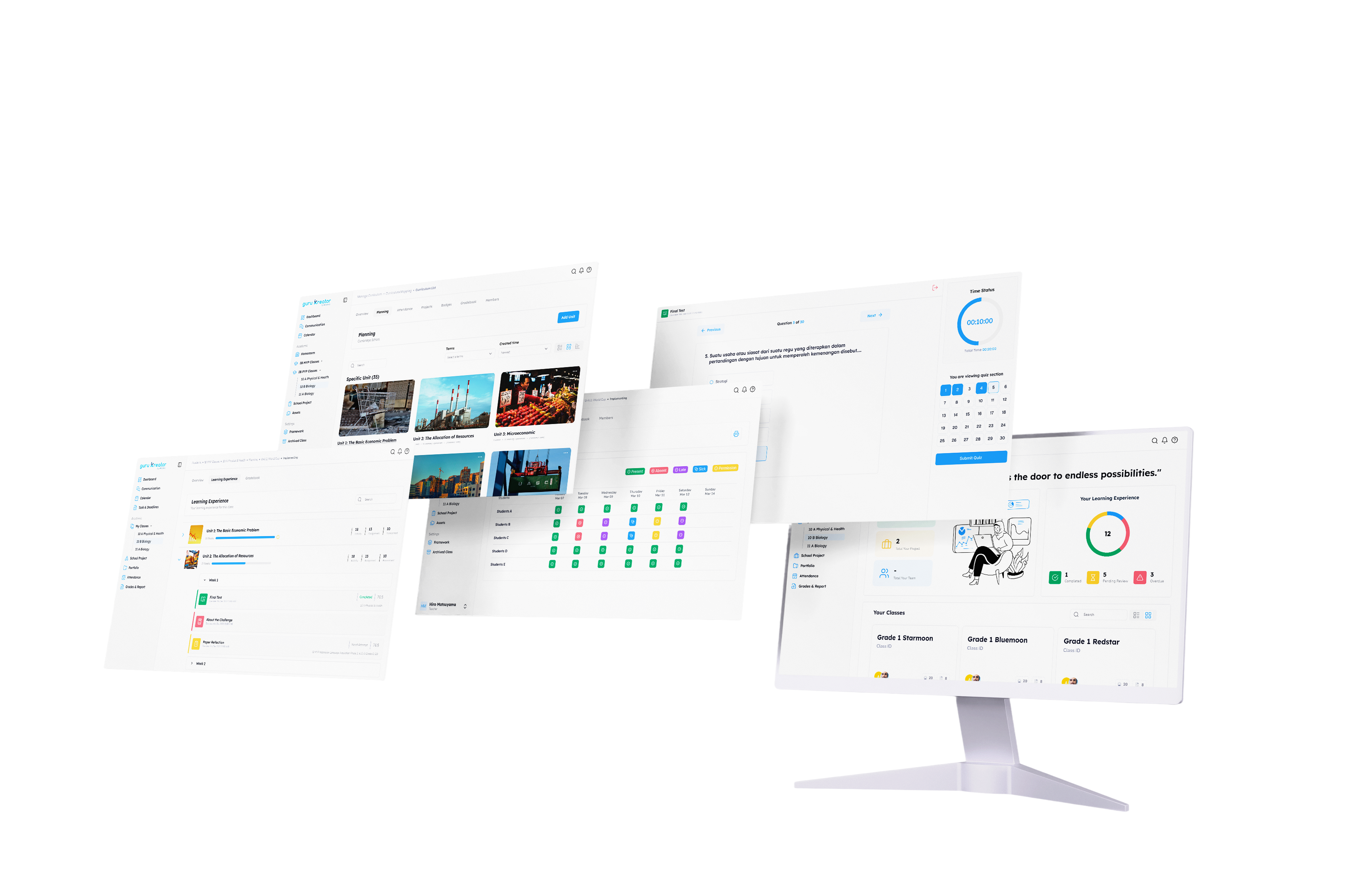 LMS Dashboard Mockup